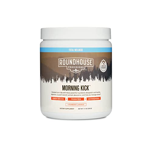 ROUNDHOUSE PROVISIONS MORNING KICK-DIGESTIVE POWDER-STRAWBERRY LEMONADE 9.1 0Z
