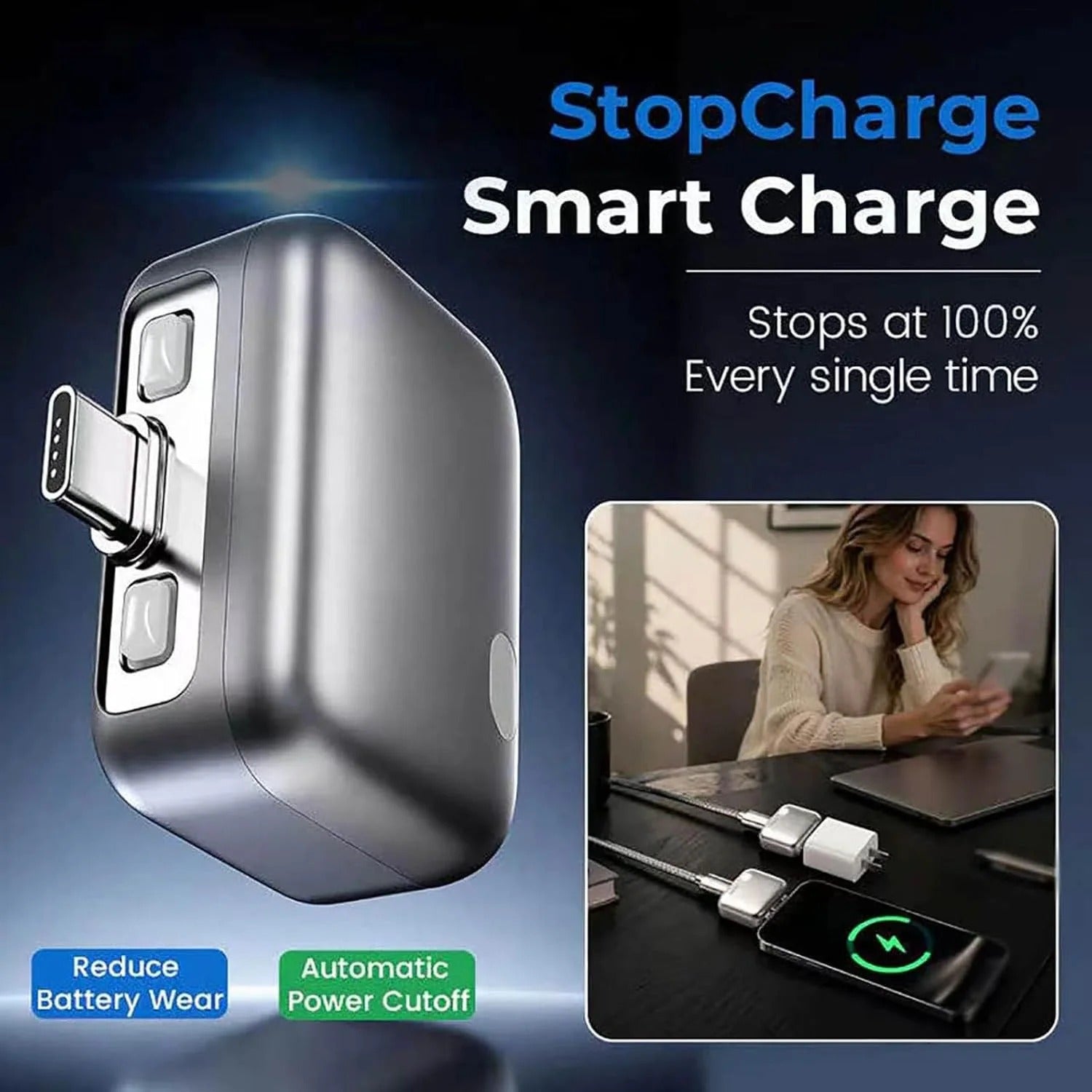 Mini USB-C Power Adapter