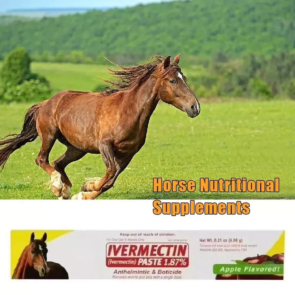 New In Box Paste Horse Dewormer Apple Flavor Exp 12/2026dur-vet wormer pack of 3
