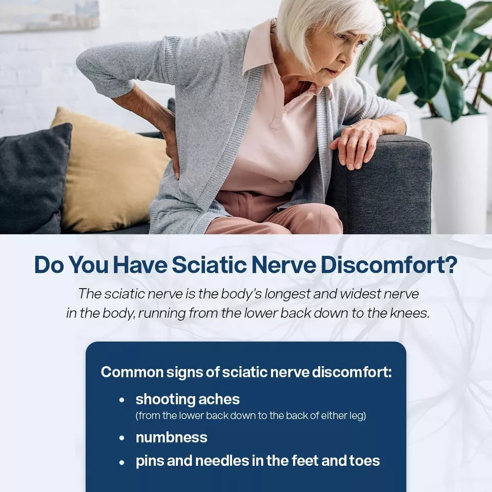 SciatiEase™ Sciatic Nerve Support Formula - 120 Capsules | Natural Pain Relief &amp; Nerve Health