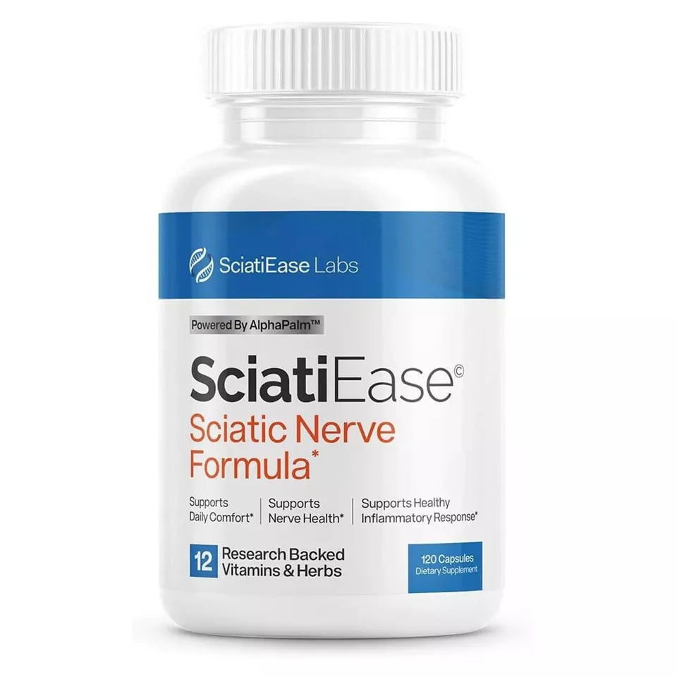 SciatiEase™ Sciatic Nerve Support Formula - 120 Capsules | Natural Pain Relief &amp; Nerve Health